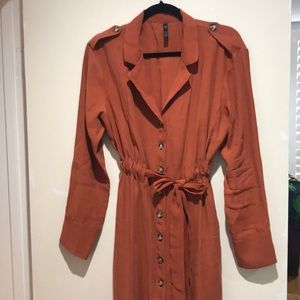 Zara button down dress size M